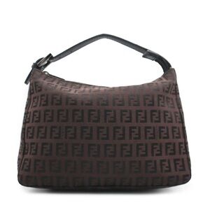 Fendi Zucchino Pochette Dark Brown
